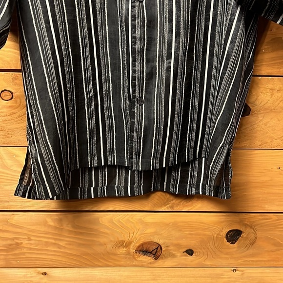 Mench Platinum Men's XL Black Gray Short Sleeve Casual Button Down Shirt event - Picture 7 of 7